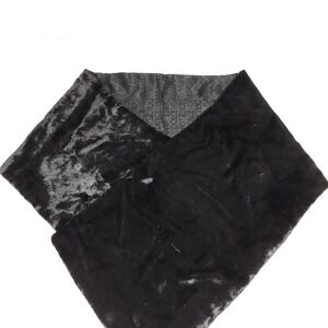 Dolce & Gabbana Black Faux Fur Reversible Scarf